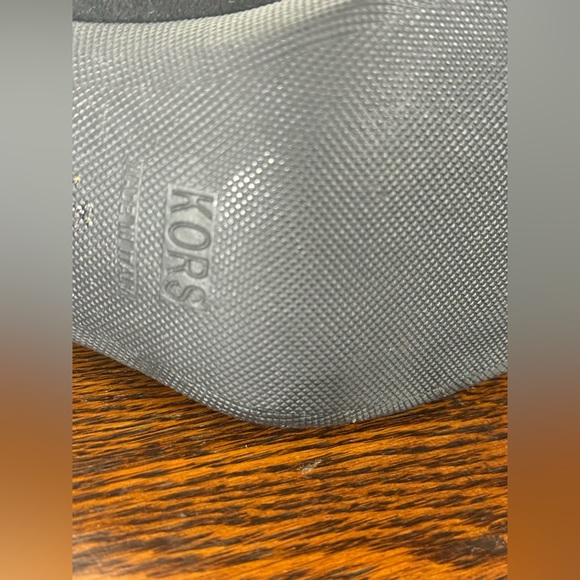 KORS Michael Kors Y2K Black Suede Penny Loafer Rubber Sole Pump Heels Size 10M - Picture 8 of 9